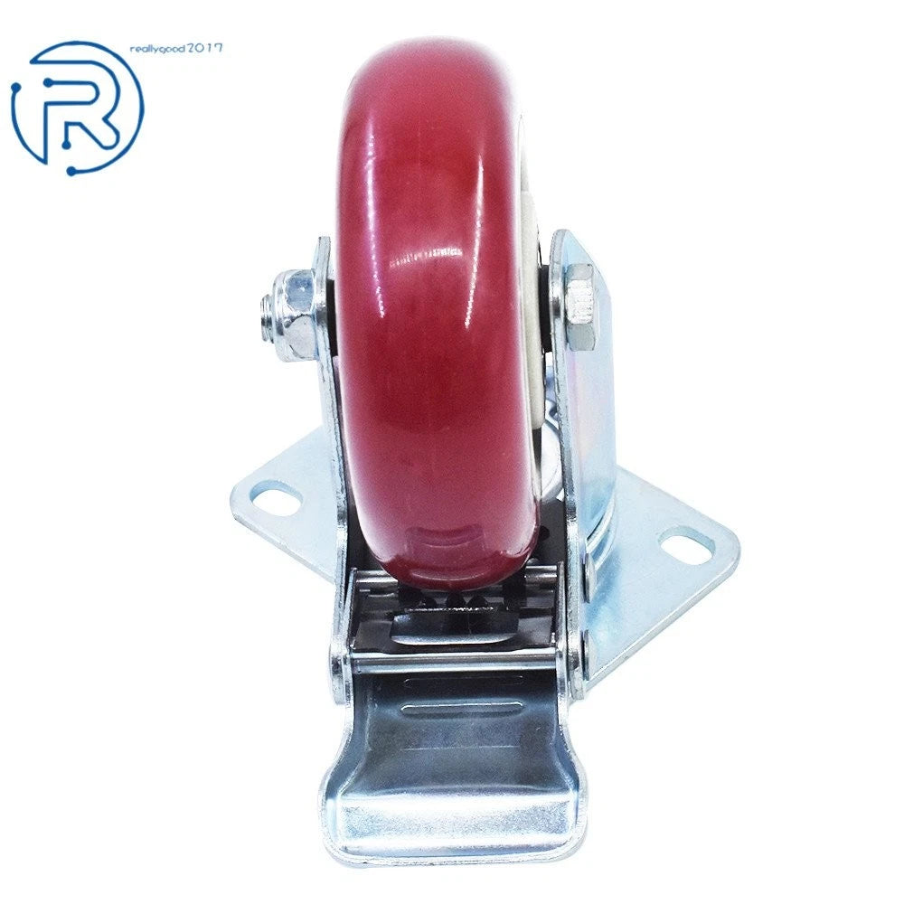 4 Pack Heavy Duty 4" Swivel Casters with Brakes for Various Applications