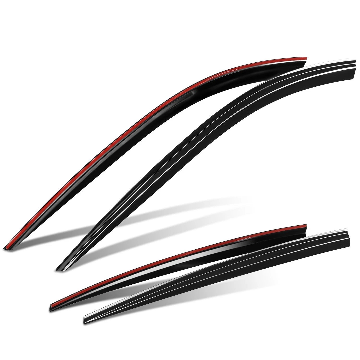 4-Piece Window Visors for Kia Stinger (2017–2023) - 3M Tape, Glossy Finish