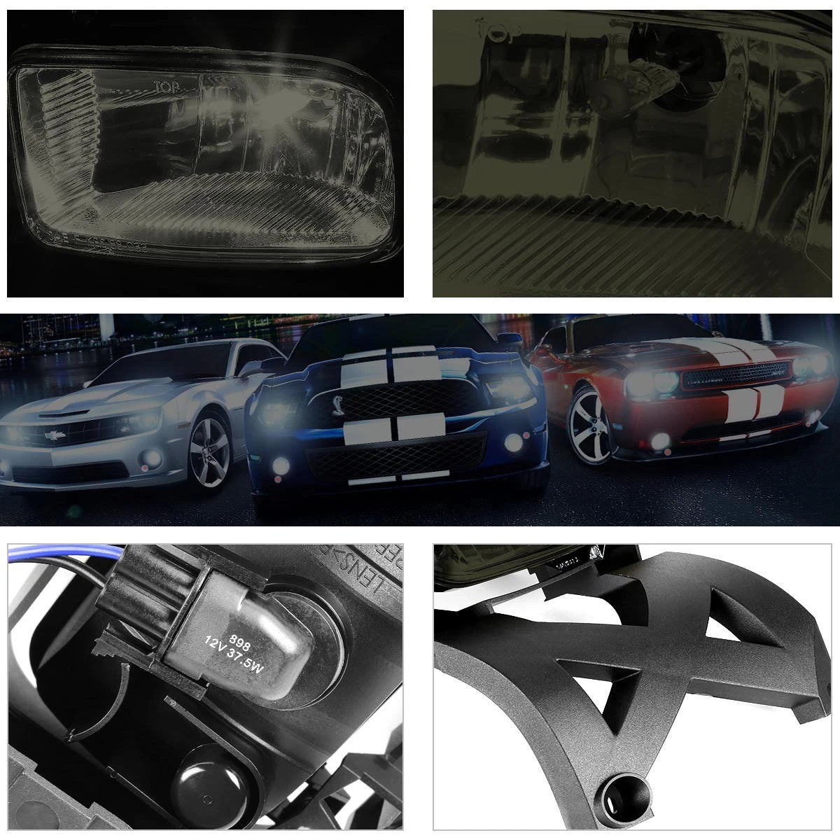 Fog Lights with Switch for Ford Escape (2001–2004) - Smoke Lens