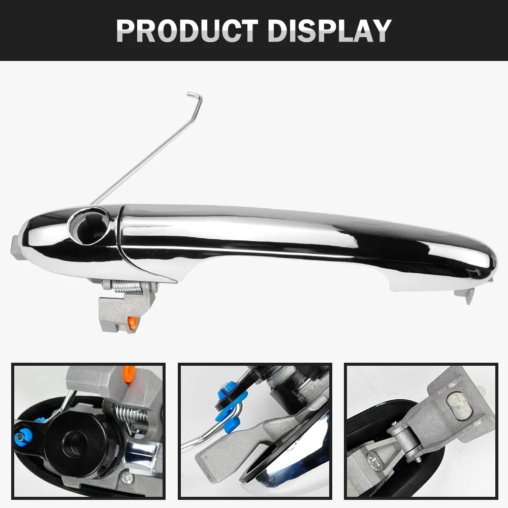 Chrome Door Handle LH for Fiat 500 (2012–2019) 68069943AC