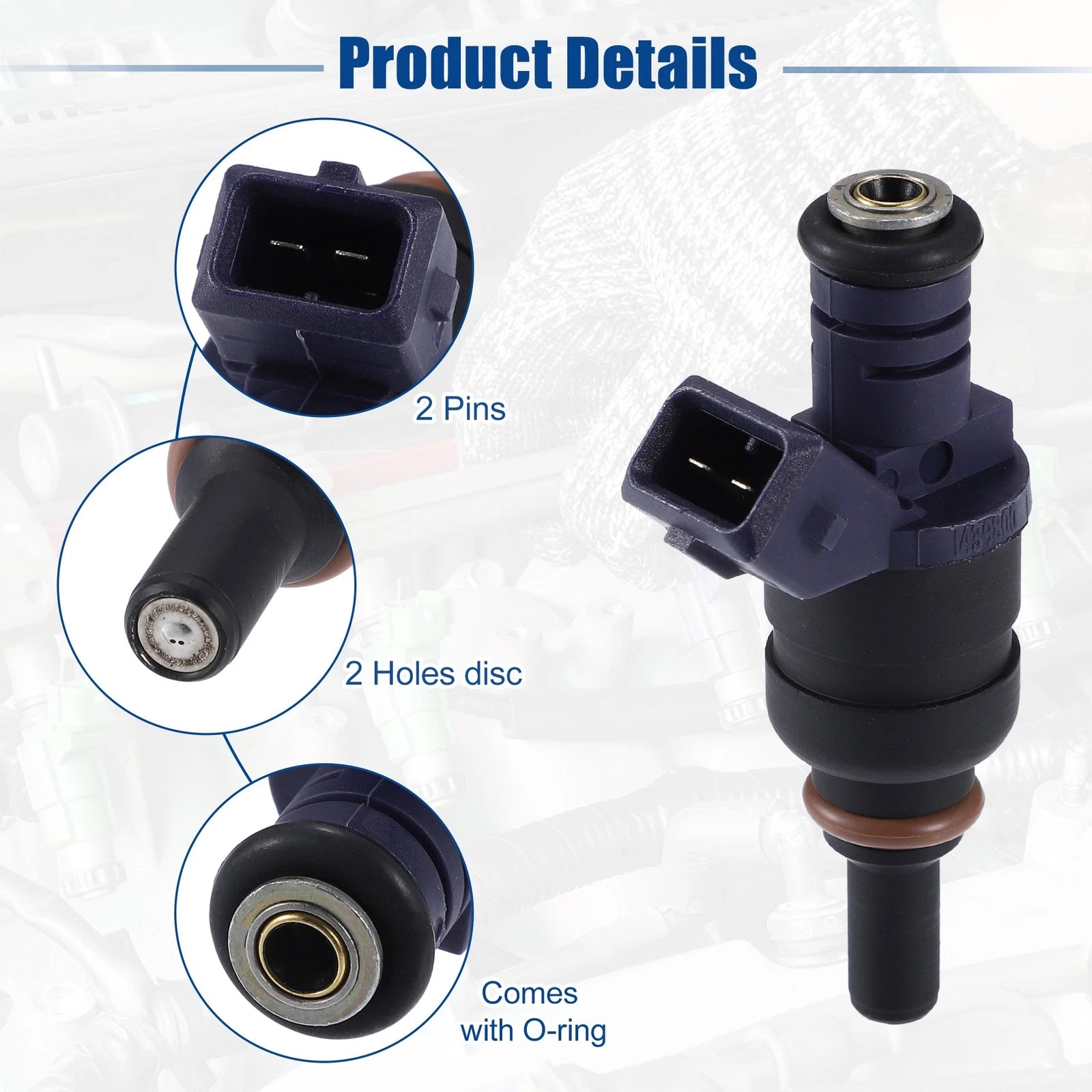 6 Pcs Fuel Injector Nozzle for BMW 330i 330Xi 530i (2001–2005) NO.1439800
