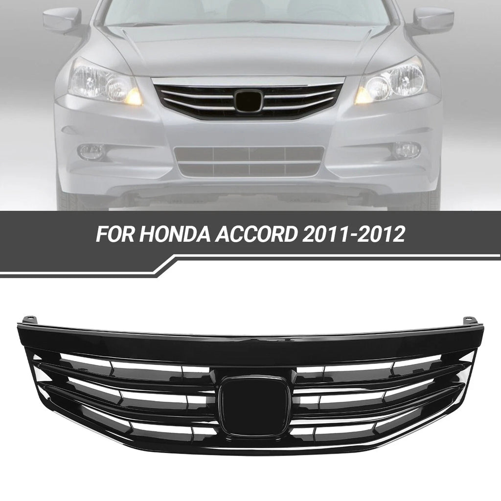 Gloss Black Mesh Grille for Honda Accord (2011–2012)