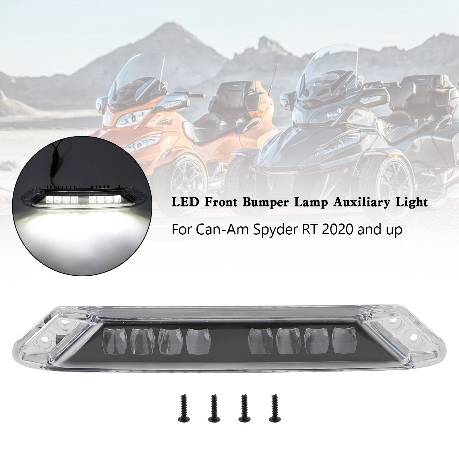 LED Front Bumper Lamp Auxiliary Light for Can-Am Spyder RT (2020–2023)