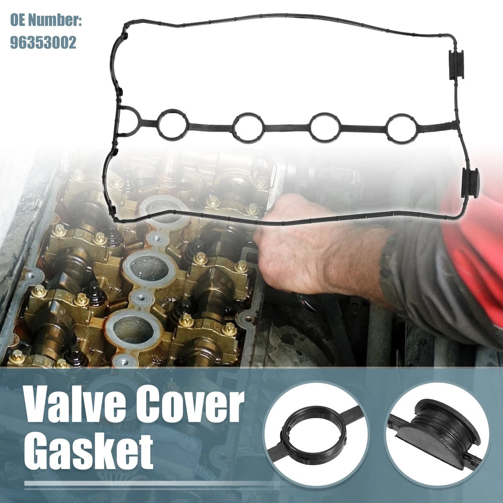 Engine Valve Cover Gaskets for Chevrolet Aveo 1.6L (2004–2008) No.96353002 Black