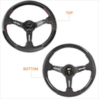 NRG ST-010CFRS 12" Carbon Fiber Steering Wheel for 6-Bolt Hubs (Fits 70mm)