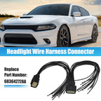 2X Halogen Headlight Wire Harness Connector 68364272AA for Dodge Charger (2011–2023)