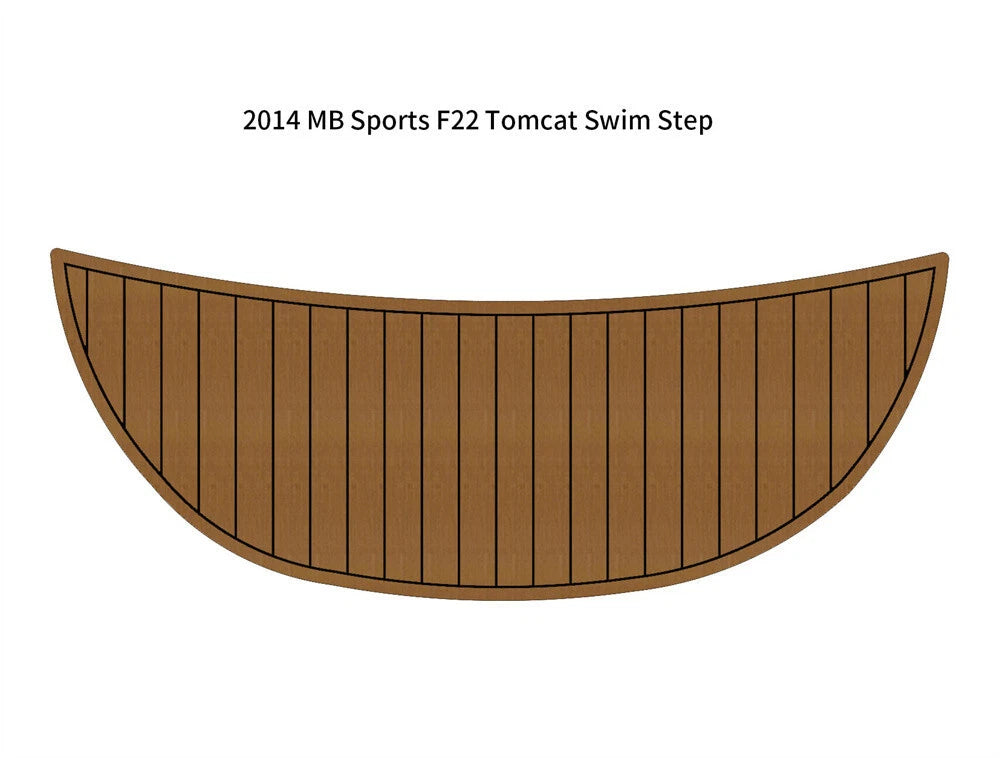 Swim Platform Step Mat for MB Sports F22 Tomcat (2014) - EVA Teak Decking