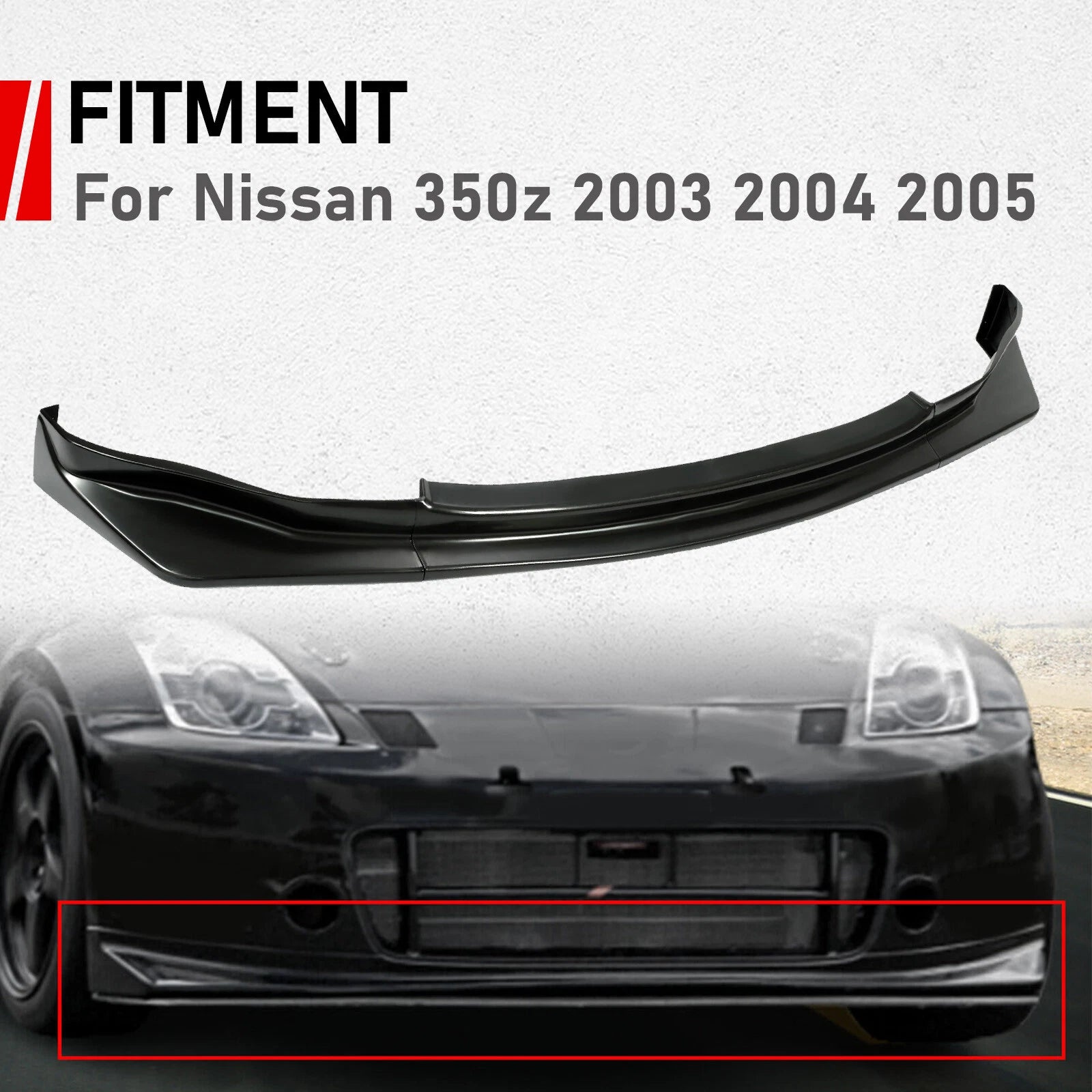 JDM Style Front Bumper Lip Kit for Nissan 350Z Z33 (2003-2005)