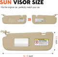 Left Sun Visor for Hyundai Elantra (2011–2015) 852103X000TX Beige
