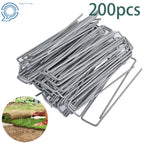 Set of 200 Galvanized 6" Landscape Staples for Garden Projects