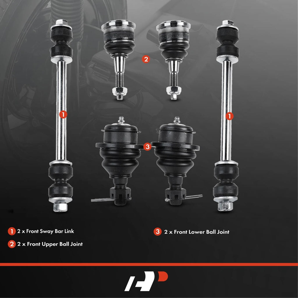 Set of 6 Front Ball Joints Sway Bar Links for Ford Explorer (2002–2005)