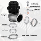 60MM V-Band Flange Clamp Wastegate for Universal Applications (10 & 18 PSI)