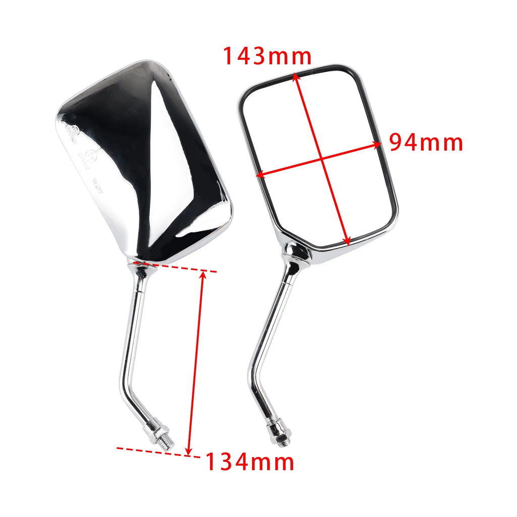Chrome Rearview Mirrors for Honda CB750 Sevenfifty (1992–2003) VT750C Shadow (1997–2016)
