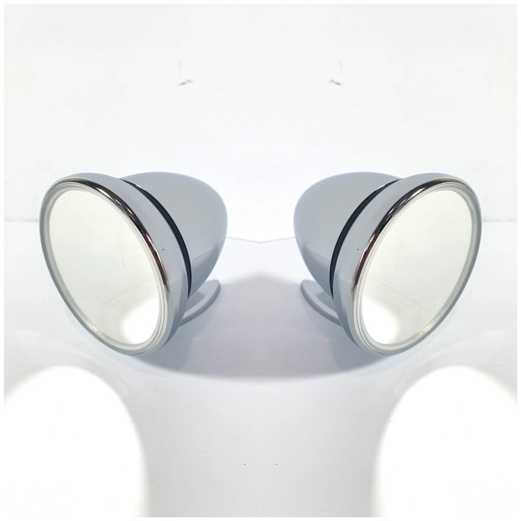Chrome Bullet Style Side Rear View Door Mirrors Pair for Universal (Fit)