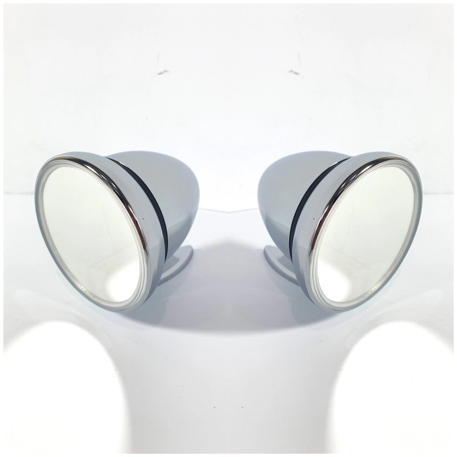 Chrome Bullet Style Side Rear View Door Mirrors Pair for Universal (Fit)