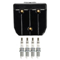 Set of 4 Bosch Ignition Coils & NGK Ruthenium HX Spark Plugs for Tacoma Golf Jetta