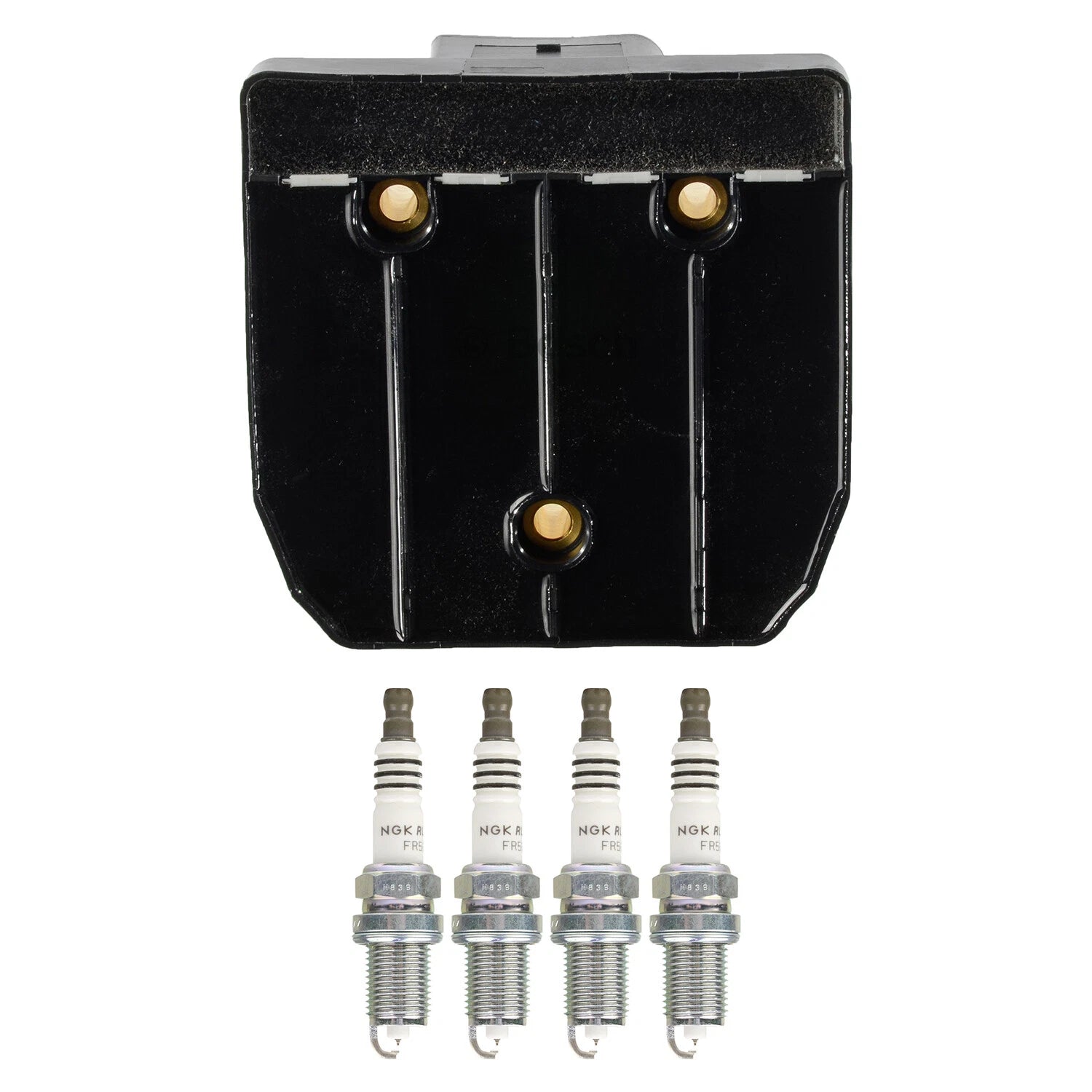 Set of 4 Bosch Ignition Coils & NGK Ruthenium HX Spark Plugs for Tacoma Golf Jetta
