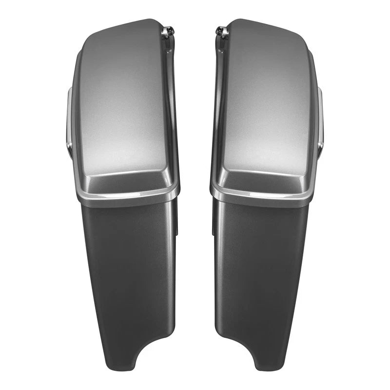 4" Stretched Hard Saddlebags for Harley Street Glide (2014–2024) Charcoal Pearl