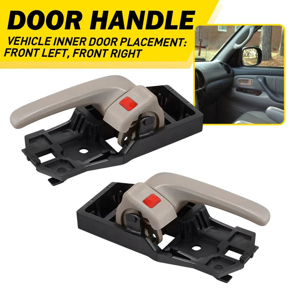 Set of 2 Interior Door Handles Beige for Toyota Tundra (2000–2006)