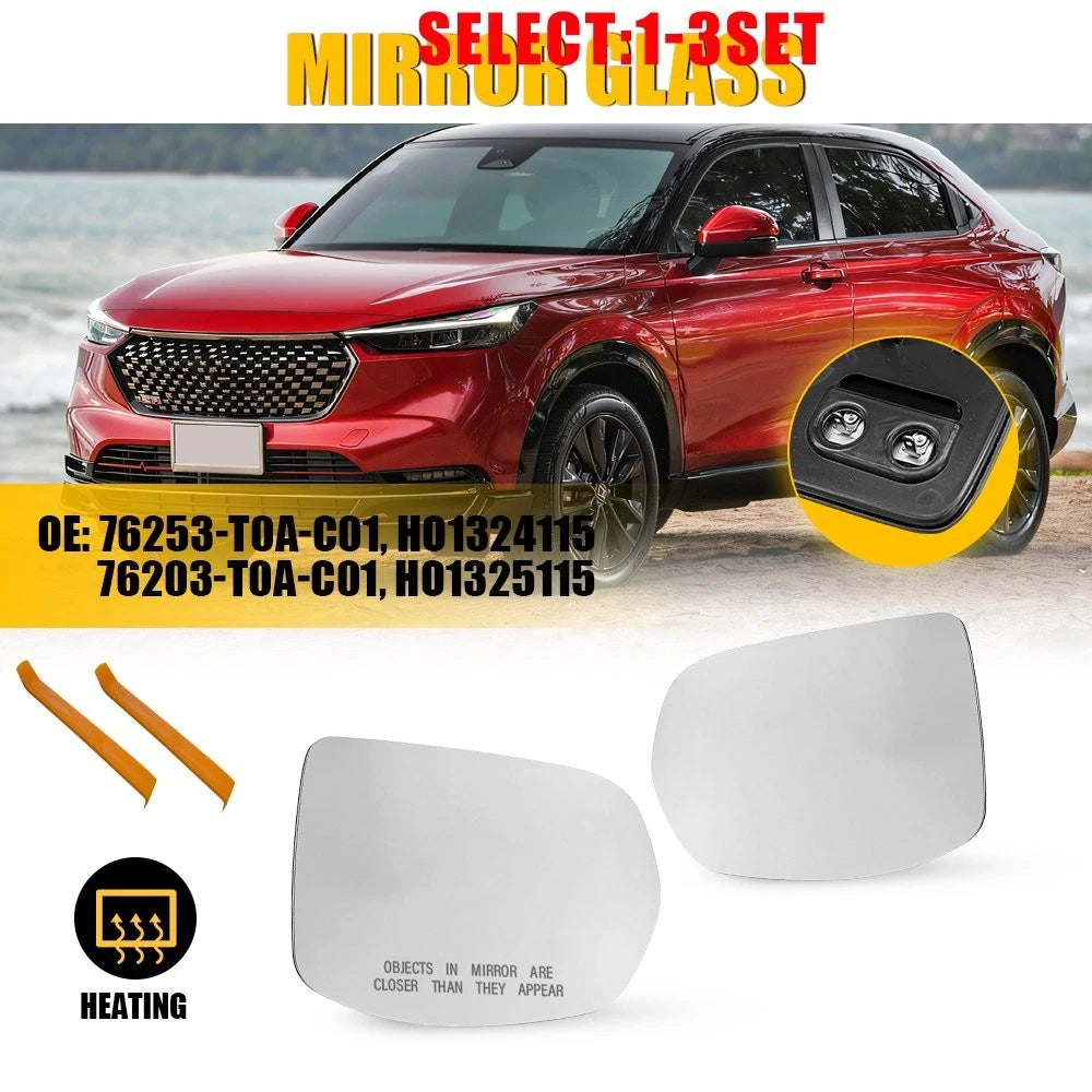Set of 2 Heated Mirror Glass for Honda CR-V (2012–2016) HR-V (2016–2022)