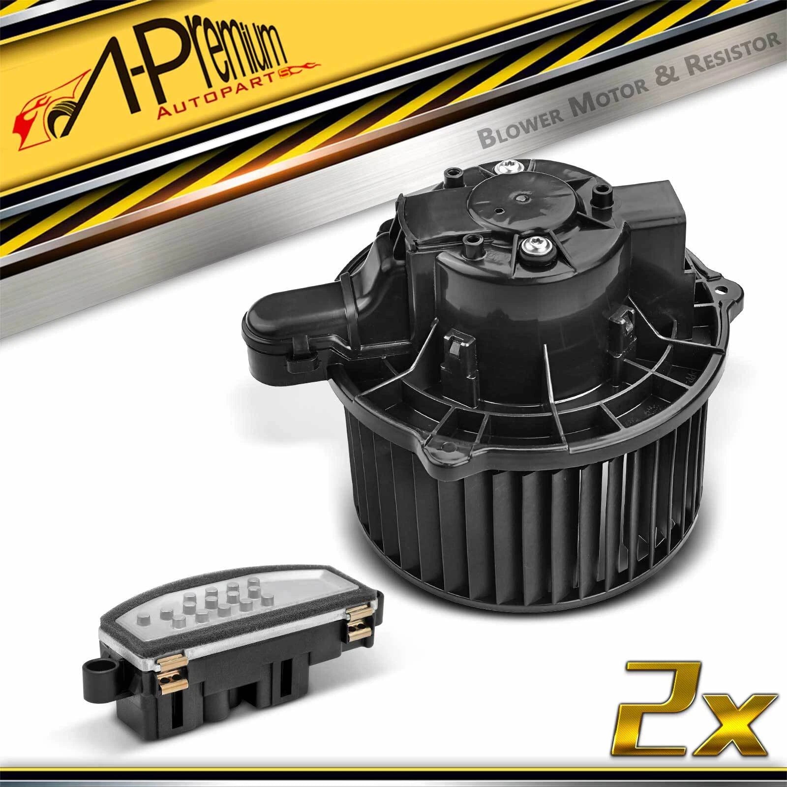 2X HVAC Heater Blower Motor & Resistor for Chevy Bolt EV (2017–2022)