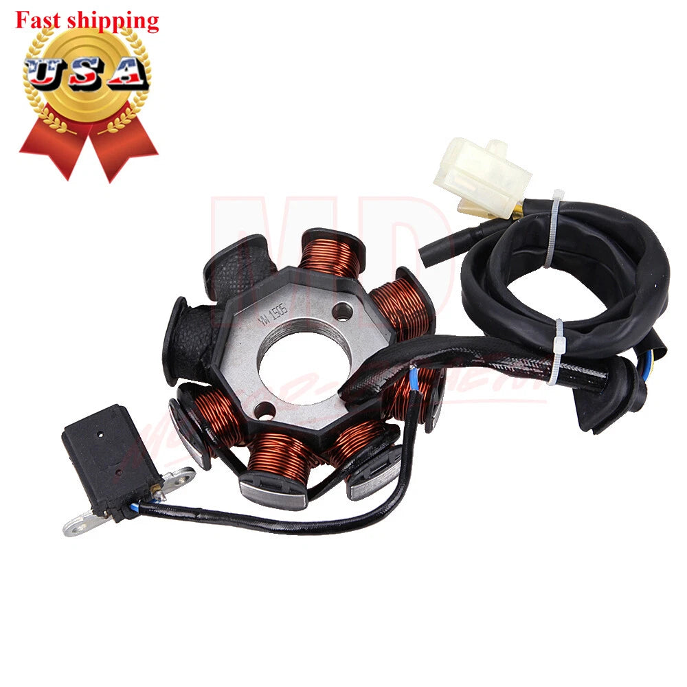 Stator Magneto 8 Coil for GY6 50cc ATV Scooter Moped (TaoTao, SUNL, ROKETA)
