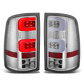 Dual 3D LED C-Tube Bar Tail Light for GMC Sierra (2007–2014) Chrome