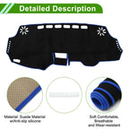 Dashboard Cover Mat for Toyota Wish (2010–2018) Sun Protector Black Blue