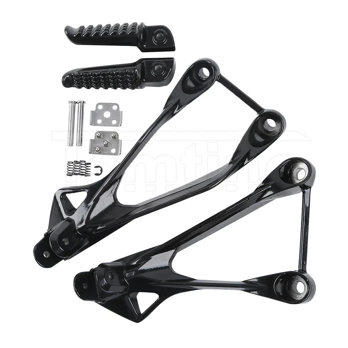 Black Rear Passenger Footpegs for Kawasaki Ninja ZX6R (2005-2008)