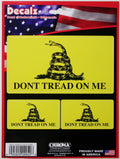 Set of 4 Don't Tread on Me Snake Military Decals for Air Force Army