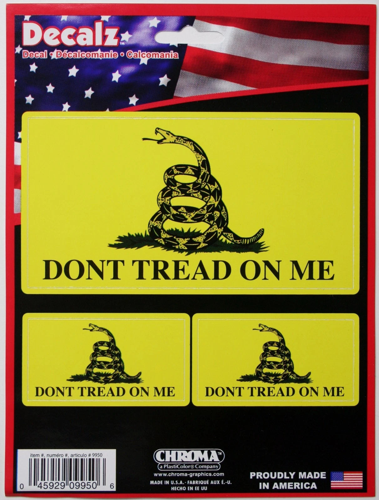 Set of 4 Don't Tread on Me Snake Military Decals for Air Force Army