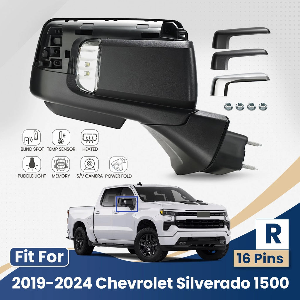 Side Mirror with Camera & BSD for Chevy Silverado 1500 (2019–2024)