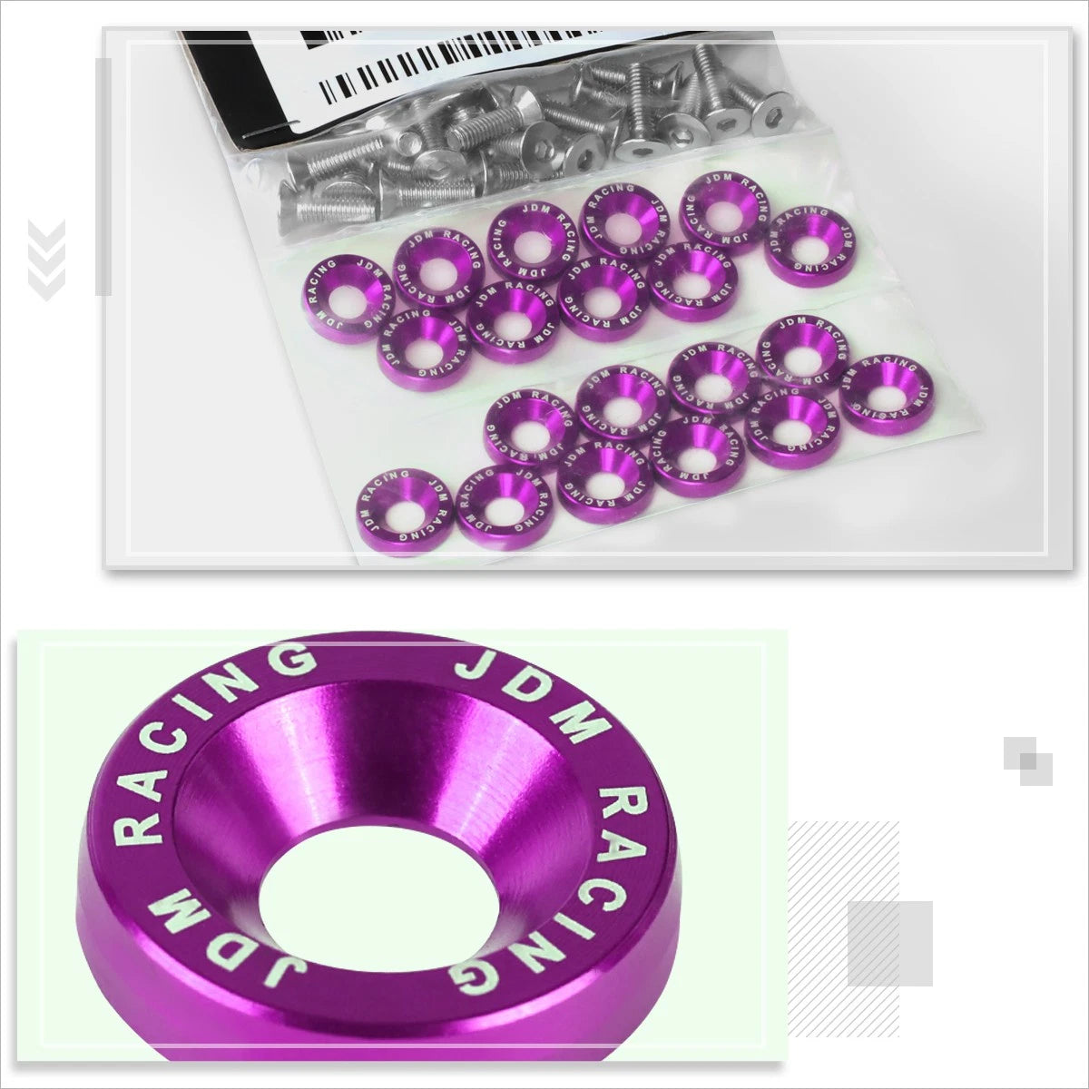 20Pcs Aluminum M6 X 1.0 Fender Washers for Universal Fit (All Years)