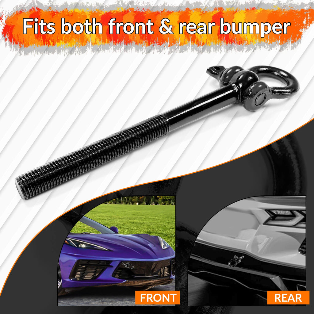 Tow Hook for Corvette C8 (2020–2025) 15234068 Black Front/Rear