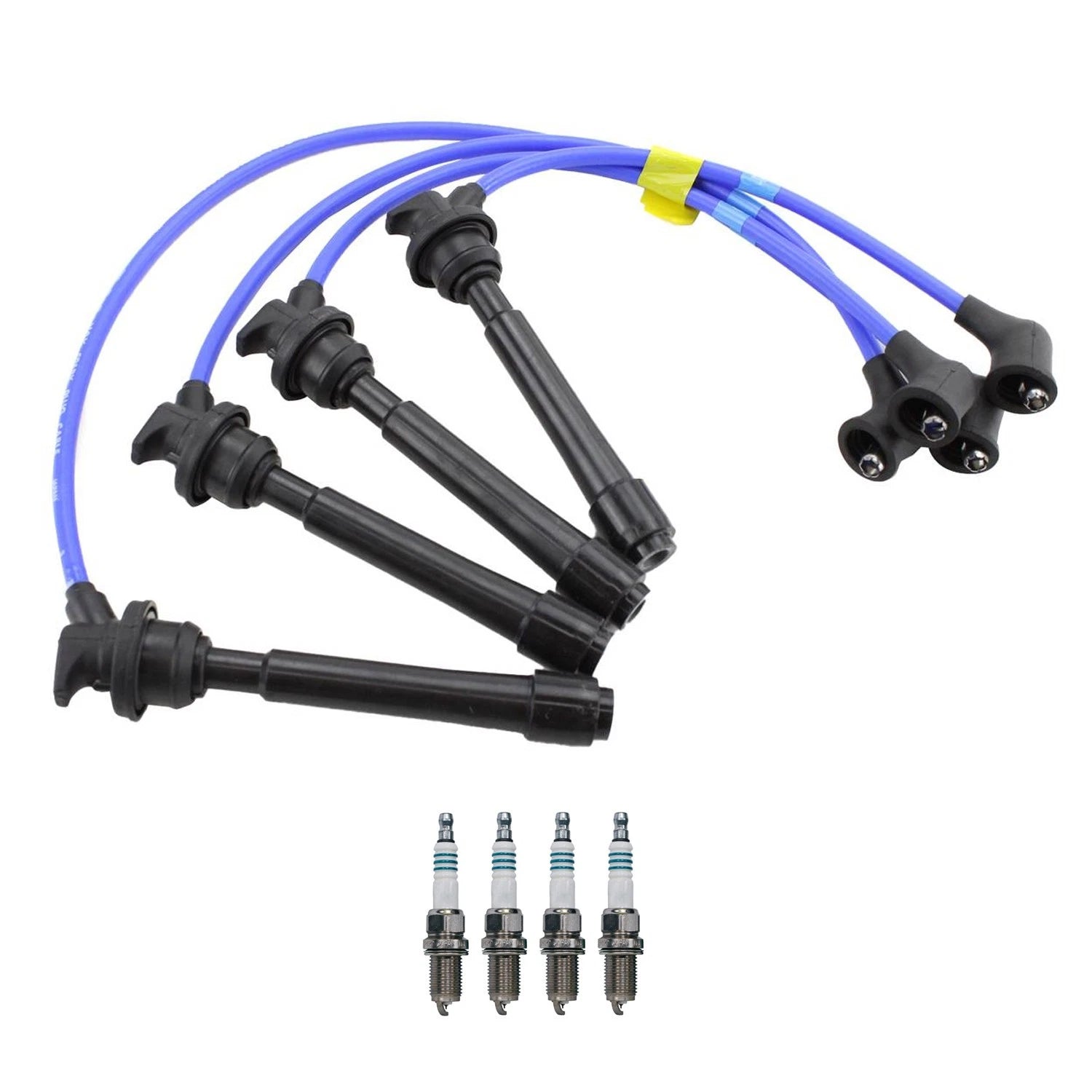 NGK Wire Set & Denso 4 Iridium Spark Plugs for Spectra Tucson (NA)
