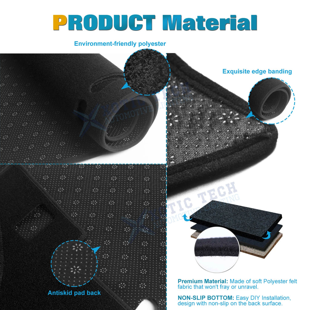 DashMat Black Dashboard Mat Non-Slip Cover for Honda HRV (2023-2026)