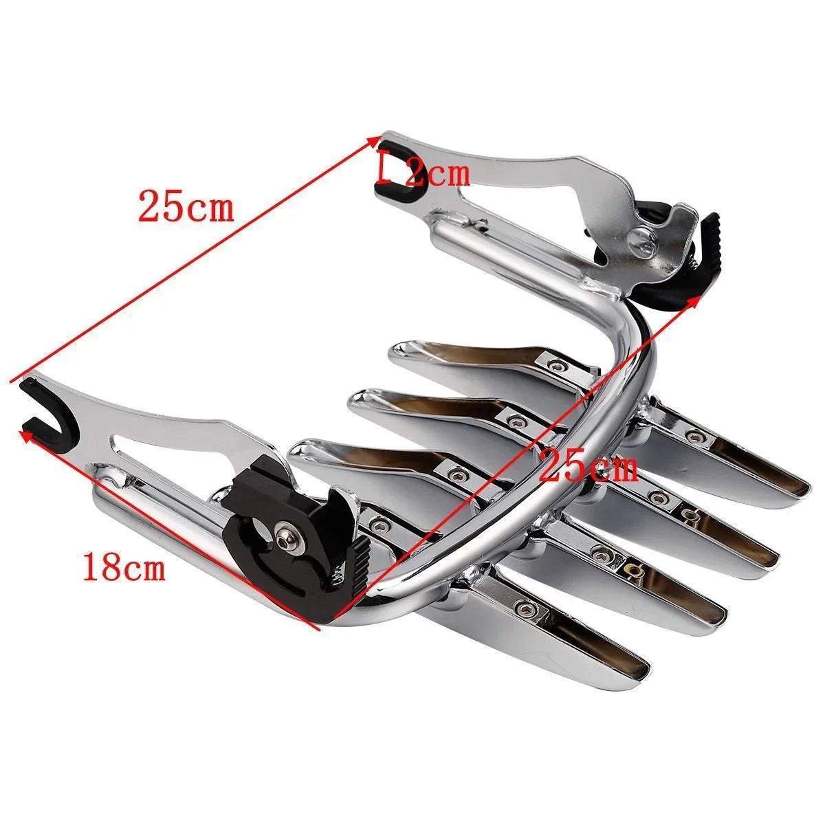 Detachable Sissy Bar Backrest Stealth Luggage Rack for Harley Touring