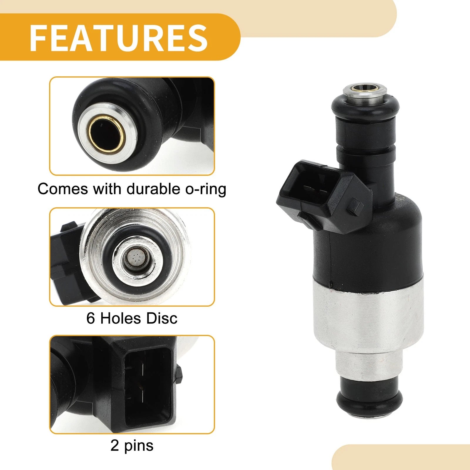 Fuel Injector No. 17122106 for Chevrolet S10 (1999–2000) 1 Pc Black