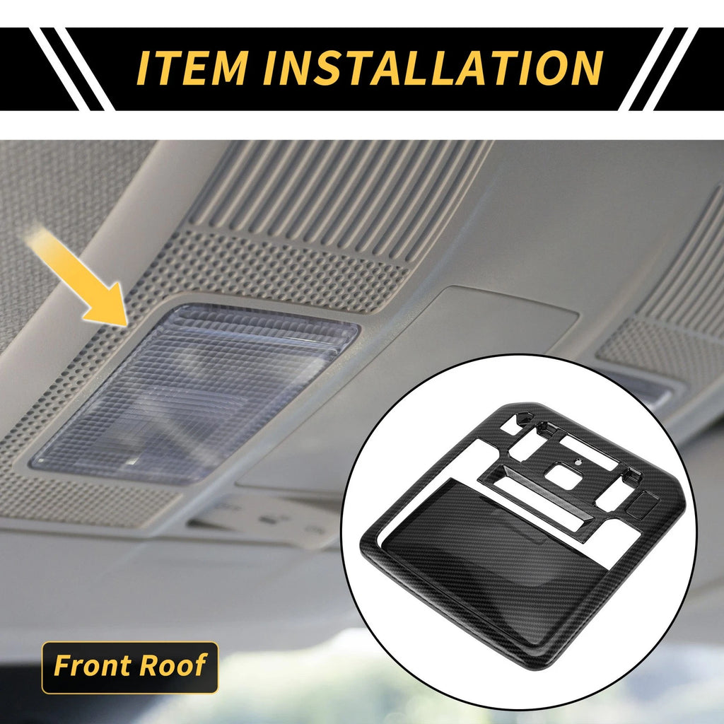 Carbon Fiber Front Roof Reading Light Cover for Toyota Tundra (2022–2024)