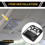 Carbon Fiber Front Roof Reading Light Cover for Toyota Tundra (2022–2024)