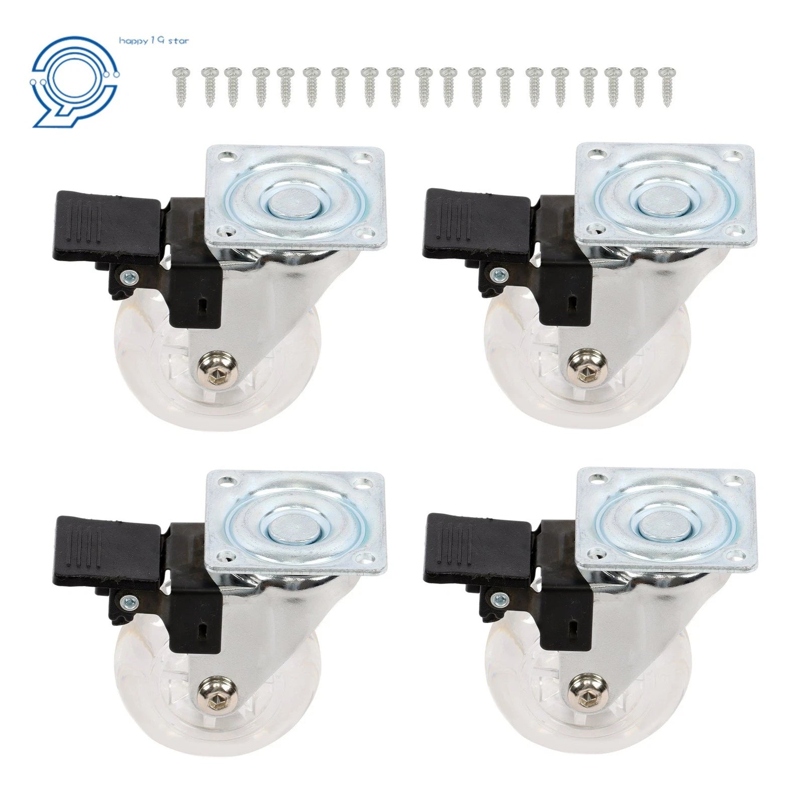 Set of 4 Heavy Duty 2" Office Chair Replacement Casters 360° Swivel