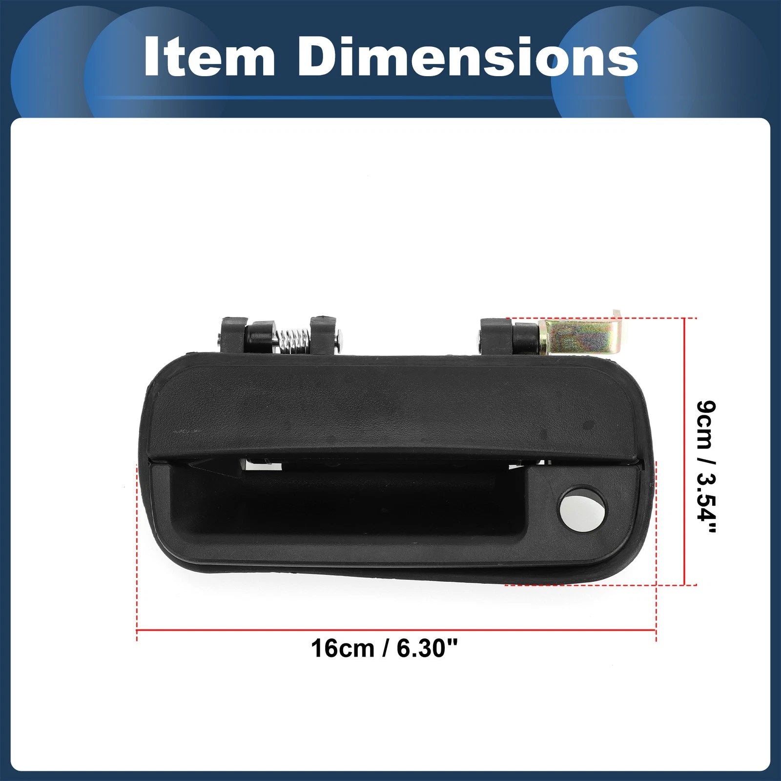 Front Left Door Handle for Hyundai Excel (1990–1994) Black