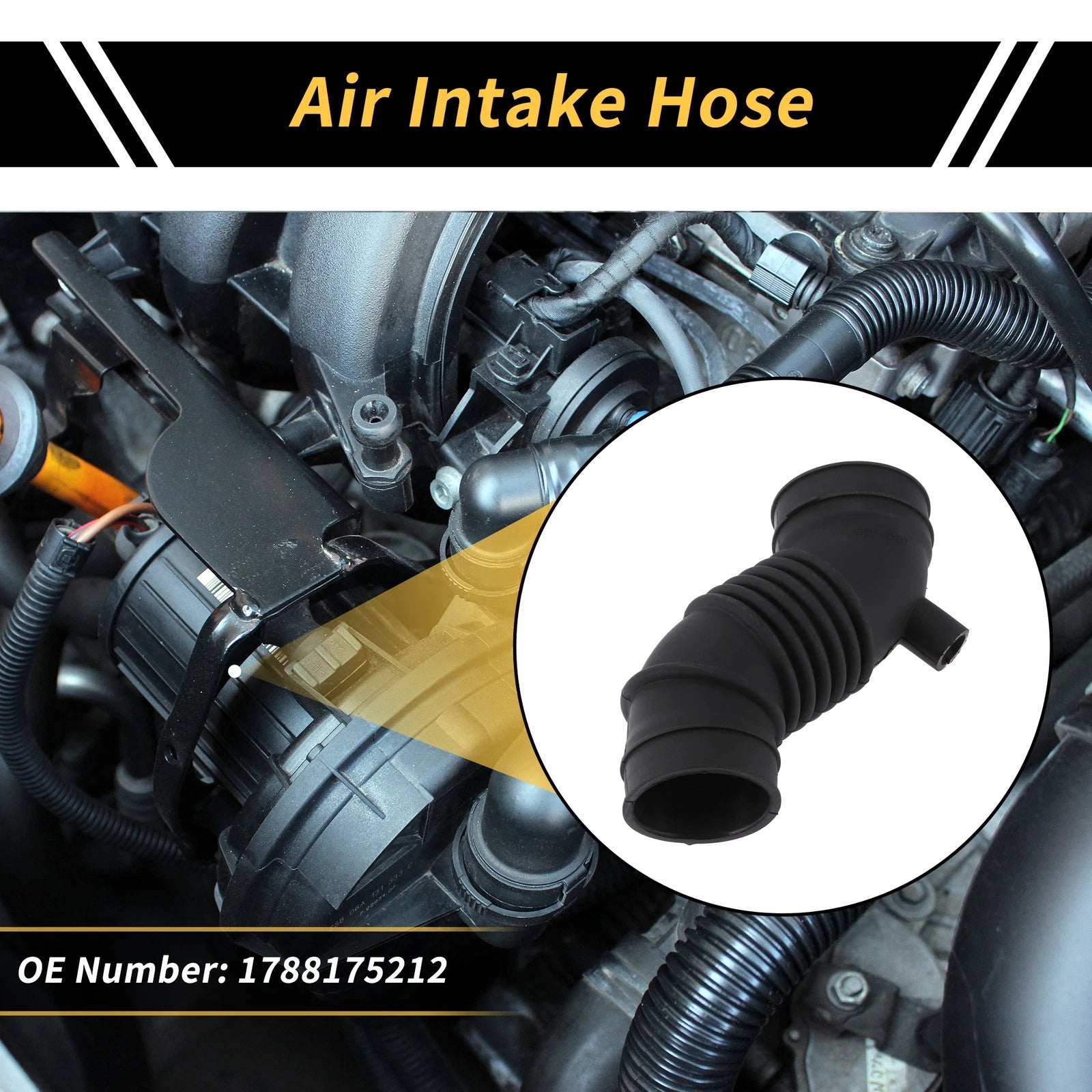 Engine Air Intake Hose for Toyota Land Cruiser Prado LC120 (2003–2009) No. 17881-75212