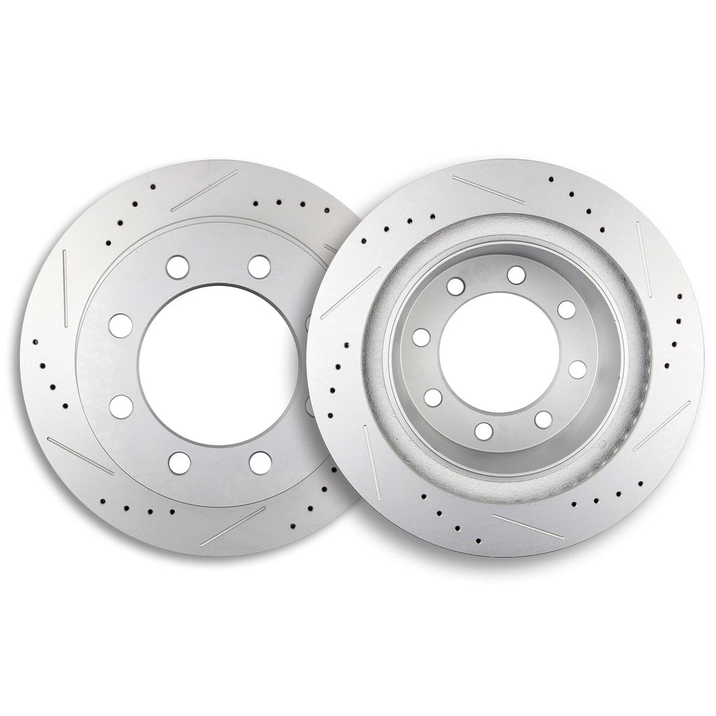 Disc Brake Rotors & Ceramic Brake Pads Kit for Dodge Ram 2500 3500