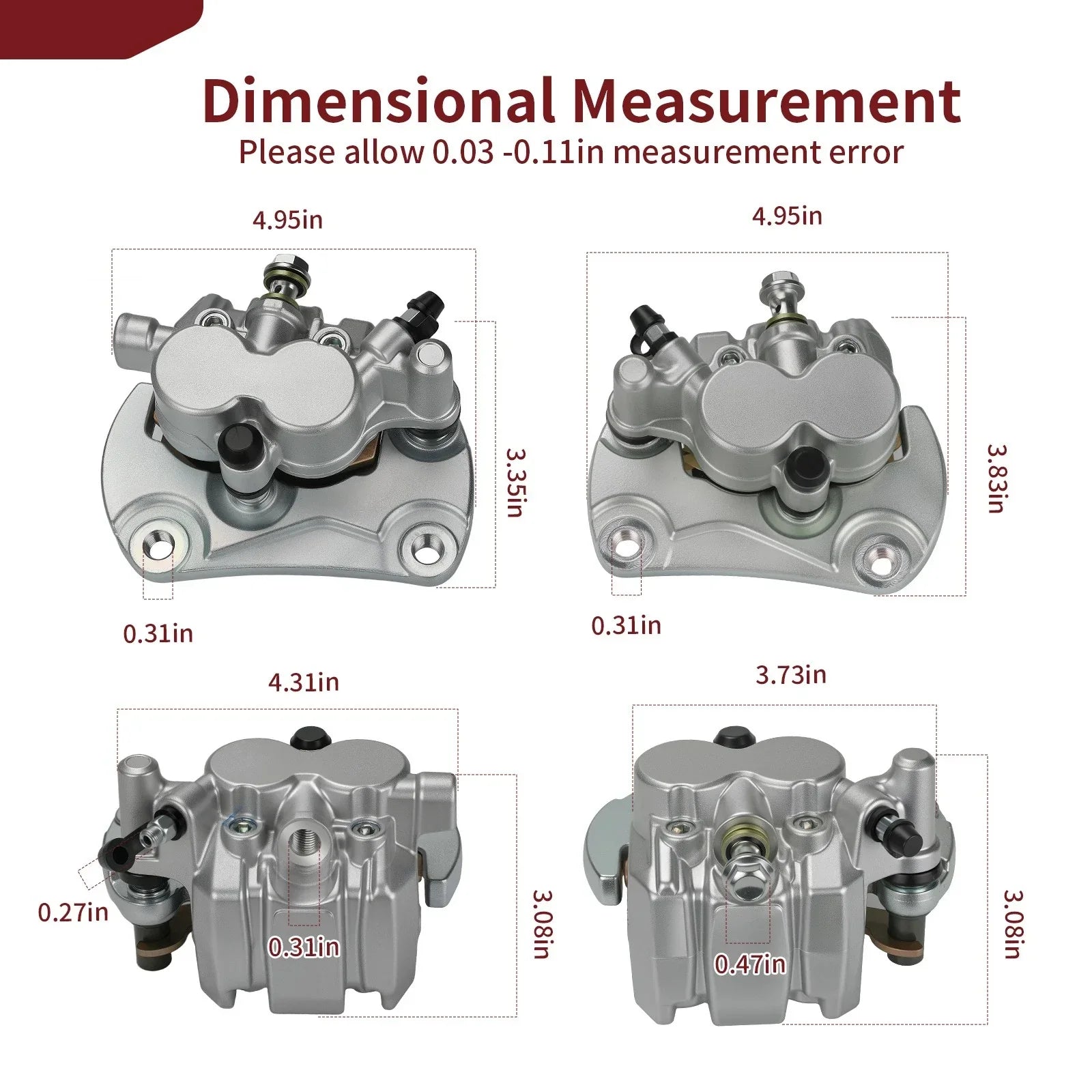 2 x Front Brake Calipers for Can-Am Commander 800 1000 Maverick (2006–2014)