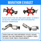 Catalytic Converter Set with Clips for Nissan Xterra Frontier (2002–2004)