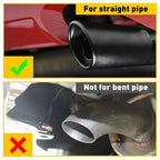 Exhaust Pipe Tip for Universal Fit (1.5''-2.4'') Matte Black Steel