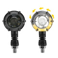 2X Smoked Amber White LED Turn Signal Lights for Motorcycle Bike