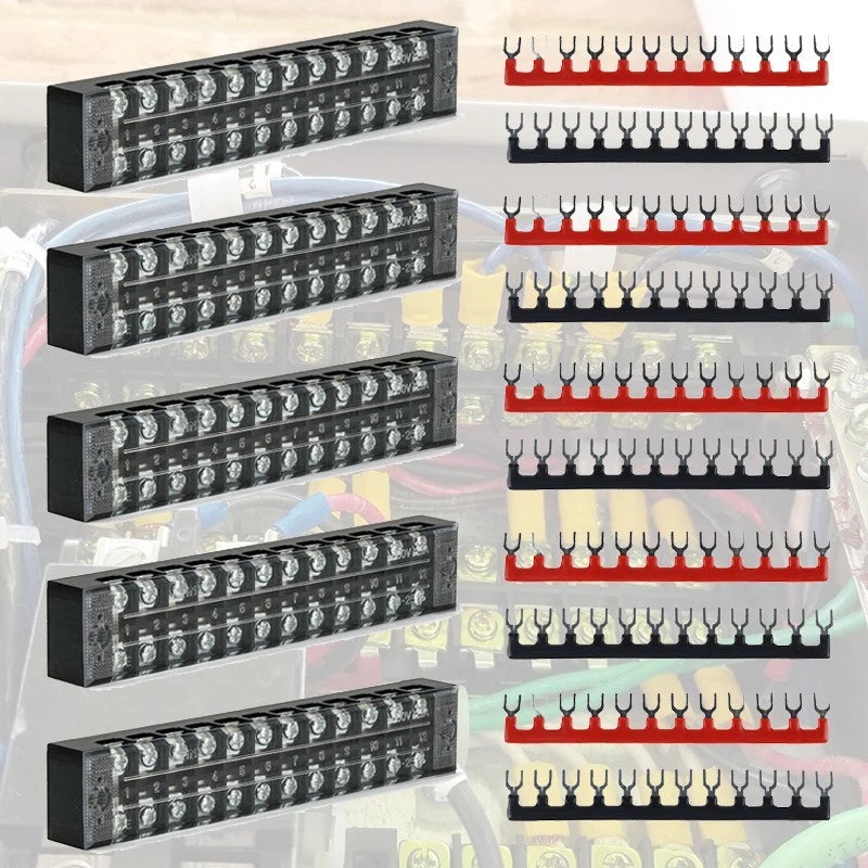15pcs Set Power Distribution Bar Terminal Block Kit for Car Marine