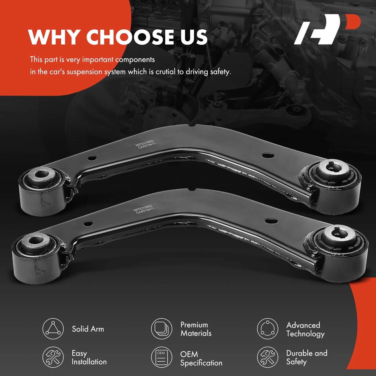 2X Rear Upper Control Arm for Ford Fusion Lincoln MKZ (2013–2019)